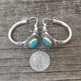 Vintage Turquesa Pendientes
