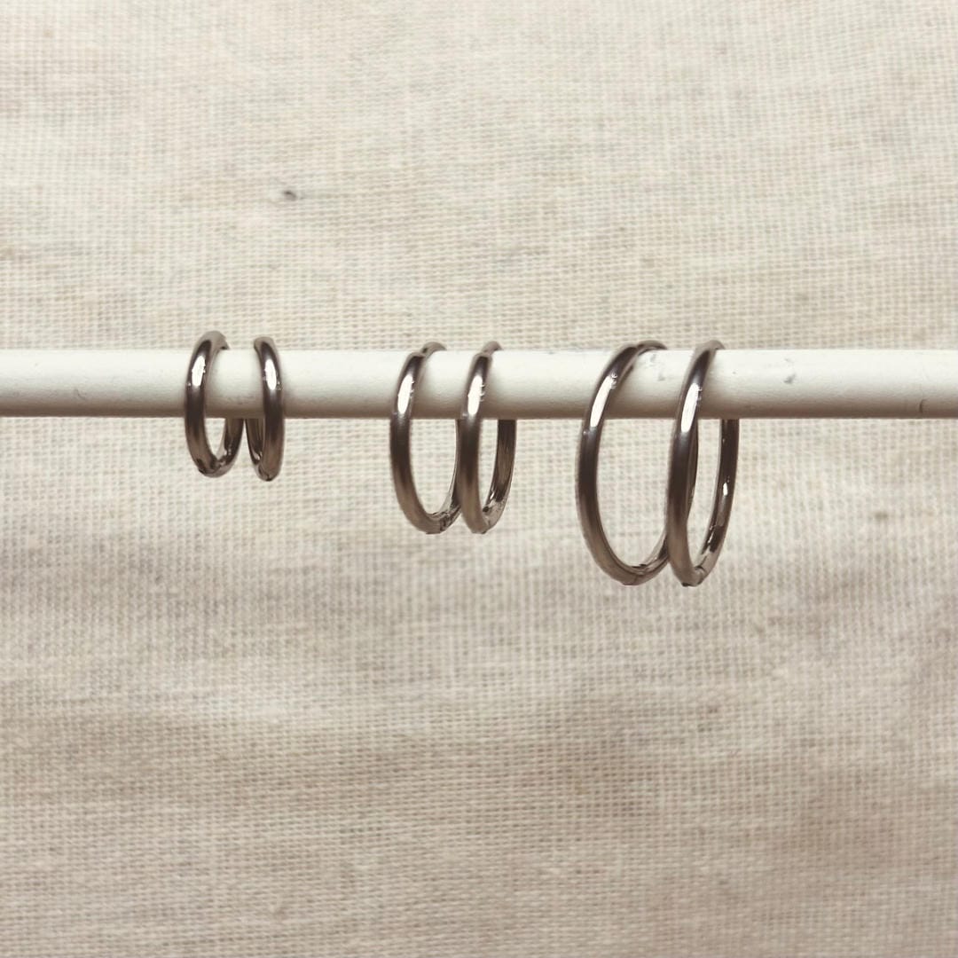 Set de 3 Aros Dorados o Plateados