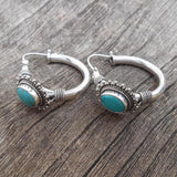 Vintage Turquesa Pendientes
