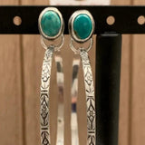 Vintage Ónix Boho Chic Pendientes