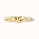 Bicolor Amor Knot Anillo