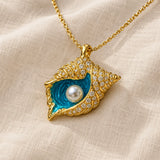 Perla Dorado Shell Collar