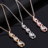 Dorado Blanco Infinito Circonitas Collar