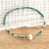 Coastal Perla Seed Bead Pulsera