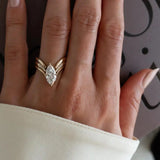 Marquise-Cut Set de Anillos