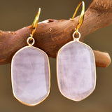 Pendientes Cuarzo Rosa