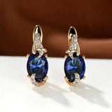 Royal Midnight Dorado Drop Pendientes