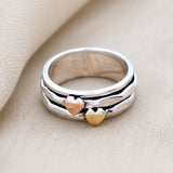 Retro Multi-Layer Corazón Fashion Anillo