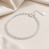 Elegante Plateado Phoenix Pulsera