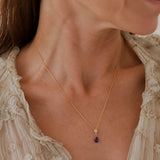 Imperial Blue Zafiro Dorado Colgante