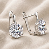 Vintage Circonitas Plateado Pendientes