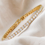 Tennis Eternity Dorado Pulsera