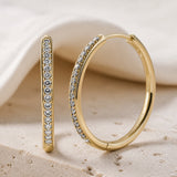 Atemporal Dorado Aro Pendientes