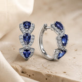 Royal Zafiro Crest Pendientes