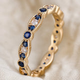 Zafiro Midnight Constellation Band Anillo