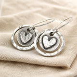 Bohemio Retro Corazón Pendientes