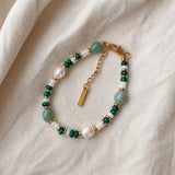 Prestigious Perla Jade Dorado Pulsera