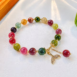 Radiante Jade de Cuentas Cola de Sirena Pulsera