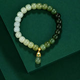 Elegante Jade Tourmaline de Cuentas Pulsera
