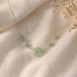 Jade Donut Colgante Bead Collar