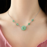 Jade Donut Colgante Bead Collar