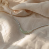 Minimalista Jade Bead Cadena Collar