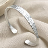 Plateado Boho Hammer Pulsera