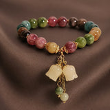 Radiante Jade de Cuentas Charm Pulsera