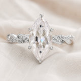 Marquise Cristal Dorado Anillo