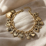Vintage Amor Charm Pulsera
