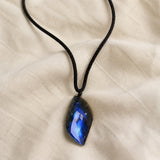 Mystical Blue Flash Labradorite Collar