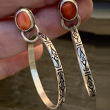 Vintage Ónix Boho Chic Pendientes