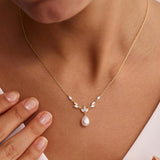Perla Marquise Vine Drop Collar