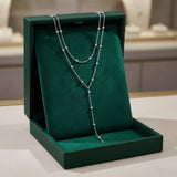 Dorado Double Multicapa Long Tassel Beads Collar