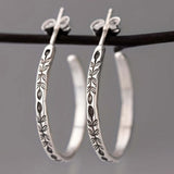 Minimalista Silvery Aro Pendientes