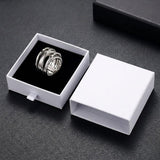 Vintage Multicapa Plateado Anillo