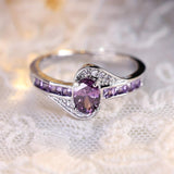 Violet Whisper Cristal Twist Anillo
