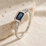 Windsor Dorado Blanco Zafiro Anillo