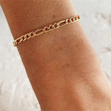 Vintage Dorado Cadena Pulsera