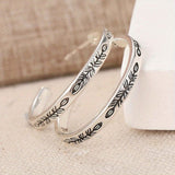 Minimalista Silvery Aro Pendientes