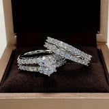 Radiante Halo Set de Anillos