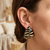 Pendientes Cebra Triangular