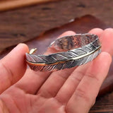 Vintage Pluma Brazalete Ajustable Pulsera