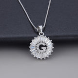 Dorado Blanco Initial Letter Circonitas Collar