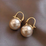 Golden Perla Drop Hook Pendientes