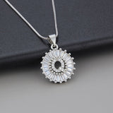 Dorado Blanco Initial Letter Circonitas Collar
