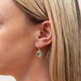 Vintage Blue Cristal Pendientes