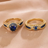 Victoria Gilded Zafiro Set de Anillos