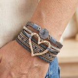 Bohemio Multi-Layer Leather Pulsera
