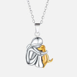 "Forever in Your Corazón" Dog Hug Colgante Collar